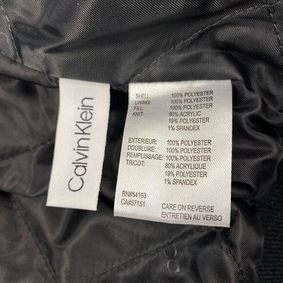 Calvin Klein Jacket Mens Size XL Black 100% Polyester Long Sleeve Full Zipper - Picture 8 of 16
